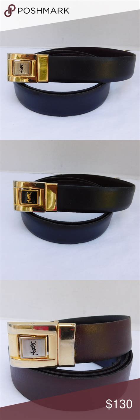 gold buckle belt men's ysl|YSL belt outlet.